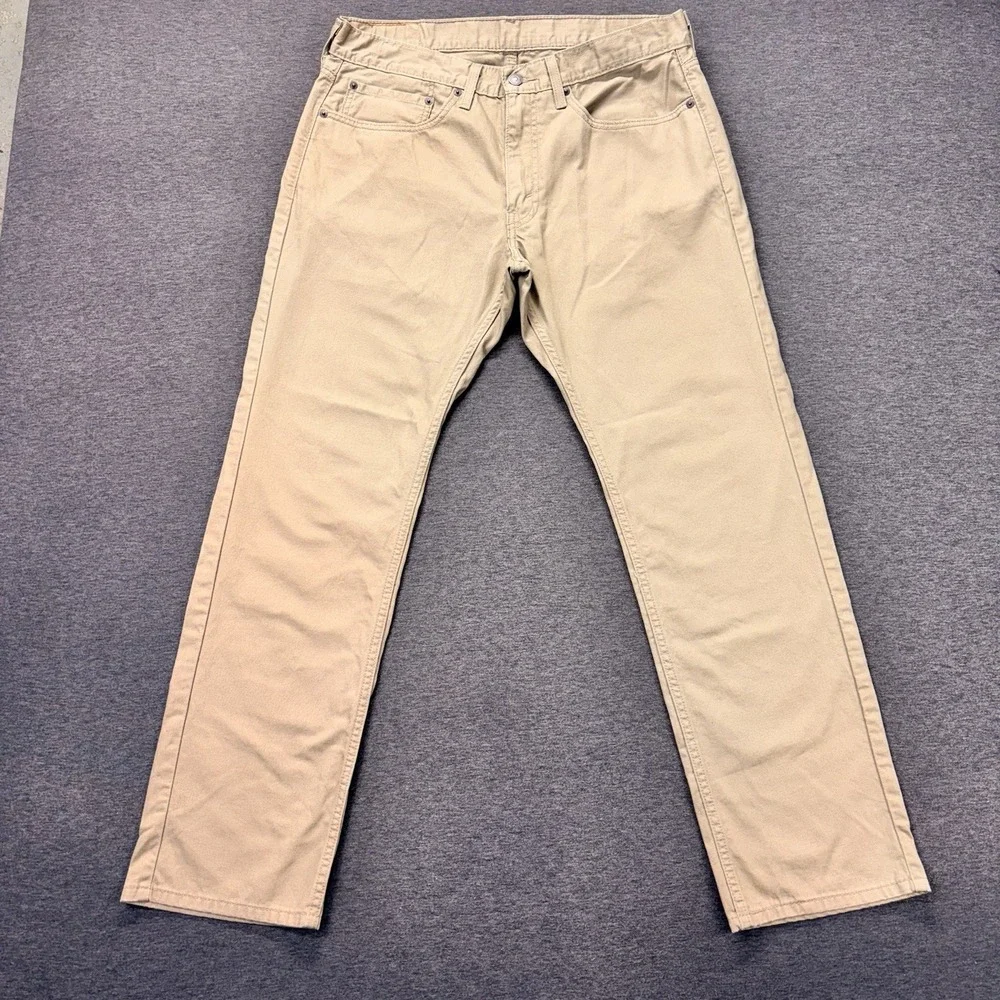 Levi's 559 Jeans Mens 33x32  Straight‎ Leg Beige Denim Streetwear Red Tab Work